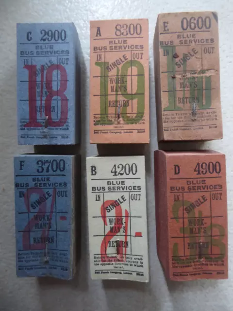 Bell Punch bus tickets:  Blue Bus Services - Lot 2