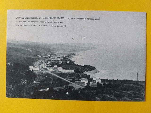 Costa Azzurra Campolecciano Castiglioncello Livorno 1913