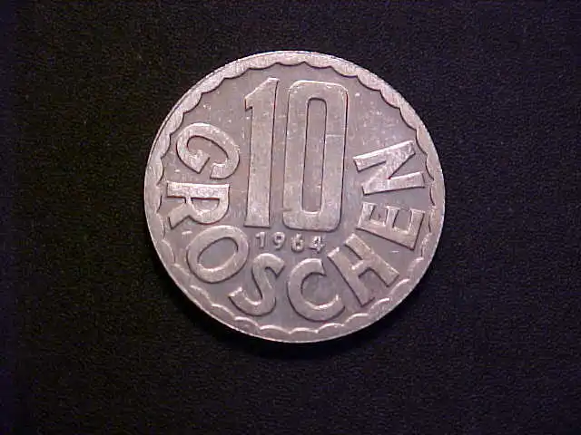 1964 Austria 10 Groschen Aluminum KM# 2878 - Choice BU Collector Coin!-d5318xxx