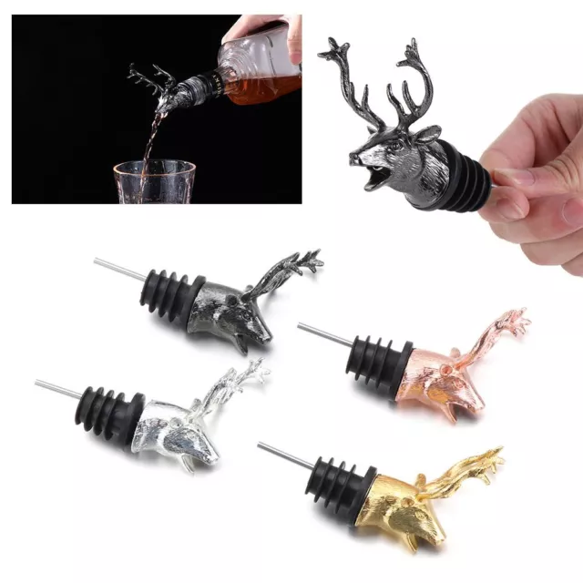 Stag Deer Head Christmas Ornament Wine Aerators Bottle Stoppers Wine Pourer