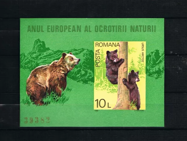 Rumanien 1980 Block 168 Baren/Naturschutz Europa postfrisch