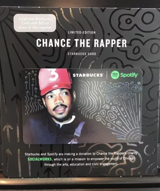 🚨🚨 CHANCE THE RAPPER 🚨🚨 Starbucks Spotify Card 2017 Special Limited Edition
