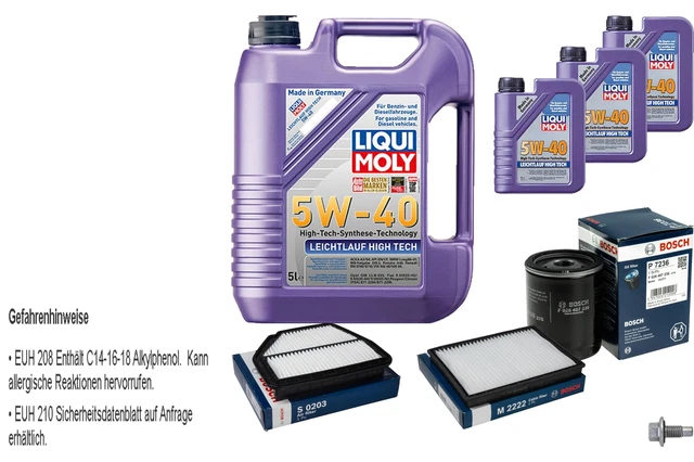 Inspektionspaket 8L LM Leichtlauf 5W-40 + MANN Ölfilter - Komplettset Für Ölwechsel