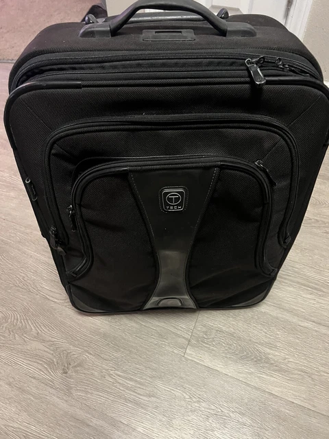 TUMI T TECH EXPANDABLE SUITCASE 2 Wheel BLACK UPRIGHT 57621D 21" FREE SHIP