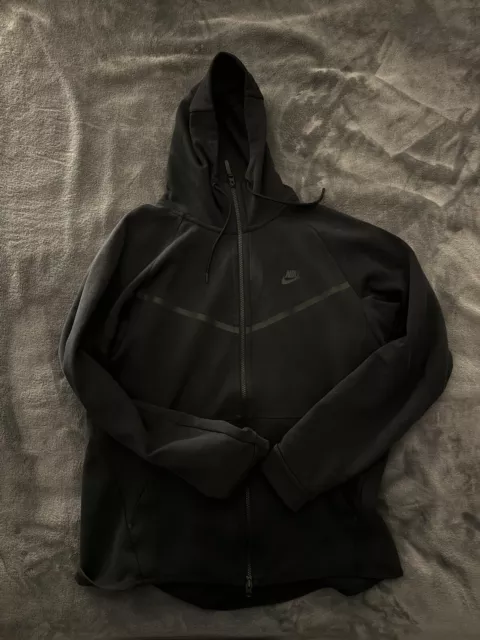 NIKE Sportswear Tech Fleece Windrunner Full Zip Hoodie Black - Large