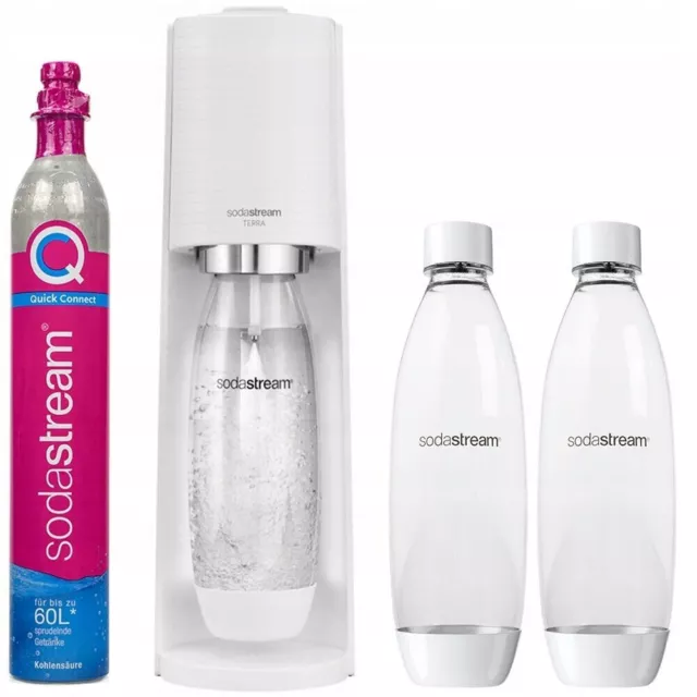 Sistema di saturazione acqua bianca SodaStream Terra + 2 bottiglie