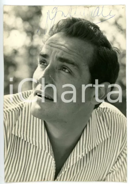 1960 ca CINEMA Vittorio GASSMAN - Ritratto *Fotocartolina con AUTOGRAFO 10x15 cm