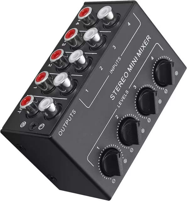 4 Channel Stereo Audio Mixer CX400 Metal Shell Support RCA LiNKFOR