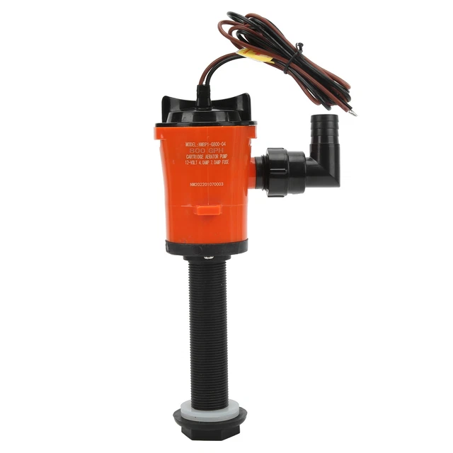 Car Aerator Livewell Pump 800GPH 12V 4.0A Portable Submersible Fish Tank Pump