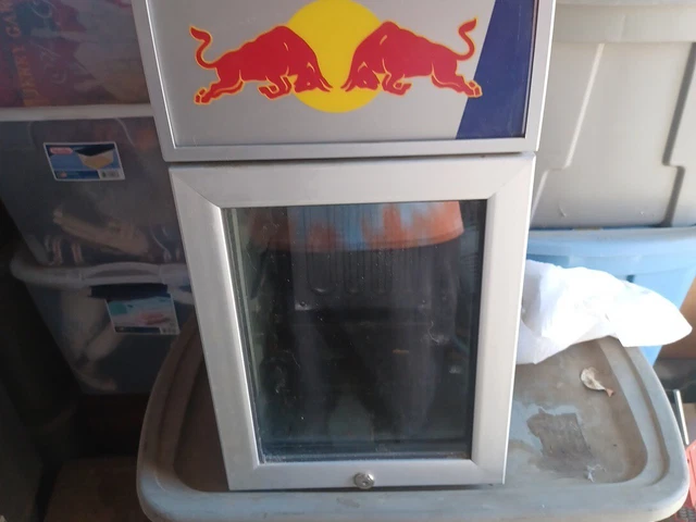 Red Bull Baby Cooler/Mini Fridge- Bar/Counter Top Style AS IS NO POWER