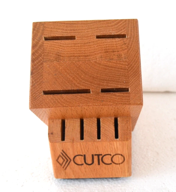 Cutco 8 Slot 4 Steak Knive Slot Chopping Oak Butcher Block Made In USA