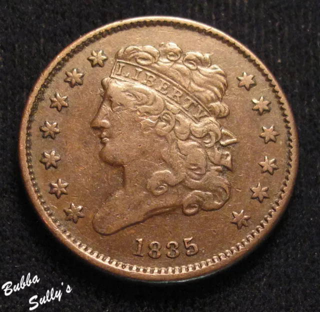 1835 Classic Head Half Cent EXTREMELY FINE