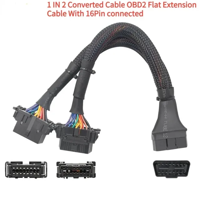 OBD2 Extension cable 1 IN 2 16 Pin Male To Female Connector For Car Diagnostic