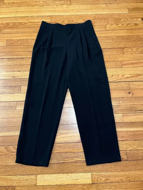 JM Collection Comfort Waistband Black Side Zip Pants Womens Size 16 Black NWT!