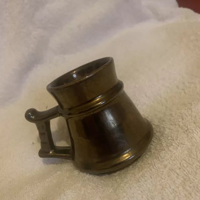 Antique sexy little Prinknash Copper Lustre Small Tankard, Glaze, Bronze, Lovely