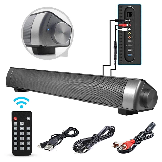 BLUETOOTH 5.0 WIRELESS TV Soundbar Speaker 3D Sound Bar Home Theater
