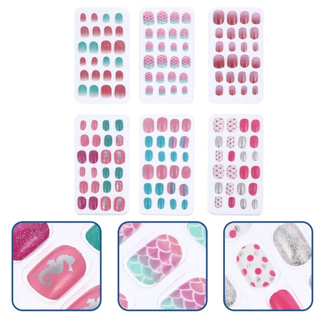 6 scatole/144 pz nail art per bambini 11,5 x 6 cm Abs neonato