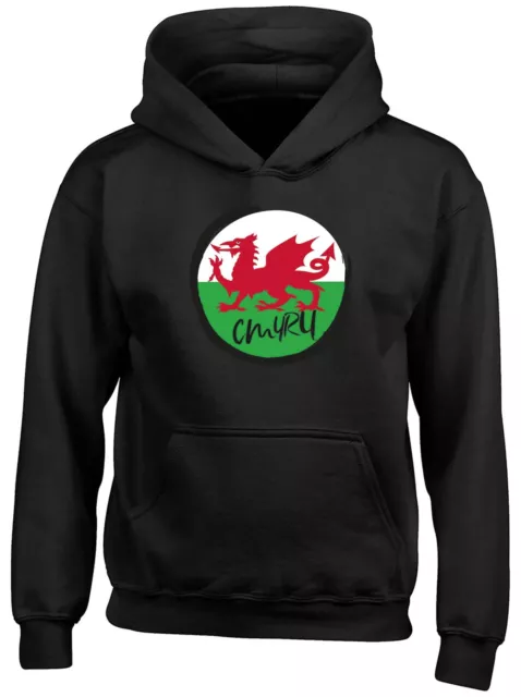 Kids Hoodie CMYRU Wales Football Welsh Dragon Childrens Hoody Boys Girls Gift