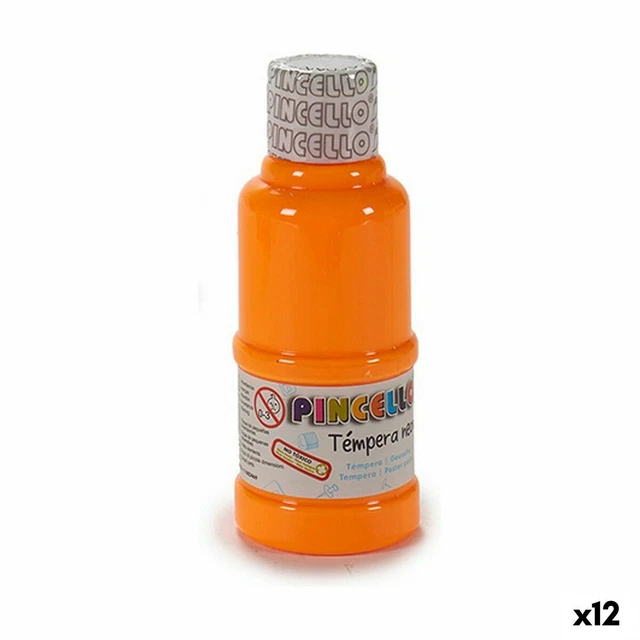 Témperas Neon Naranja 120 ml [12 Unidades]