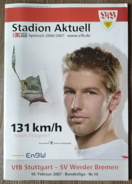 Programm Bundesliga 2006/07 VfB Stuttgart - Werder Bremen