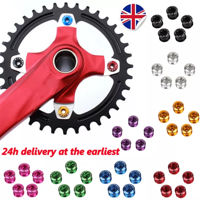 UK 5PCS Single/Double/Triple Chainwheel Screws MTB Bike Sprocket Chainring Bolts