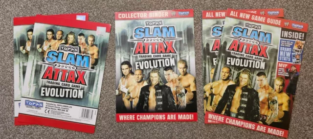 Topps Slam Attax Evolution Bundle , Folder Inserts , Game Guide , Game Poster