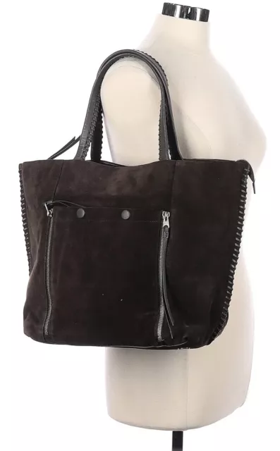 AllSaints "Fleur De Lis East West" Big Tote, Whipstitch/Zipper Details, $378 NEW