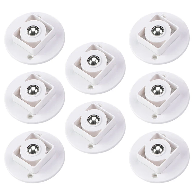 8 pz puleggia universale a terra la scatola palla in acciaio self-white