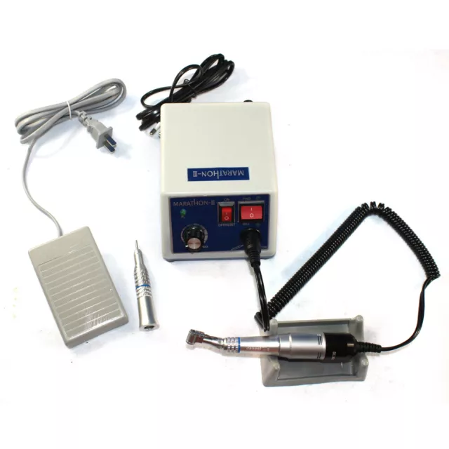 Dental N3 Lab Marathon 35K rpm Micro Motor+Straight+Contra Angle Handpiece 110v