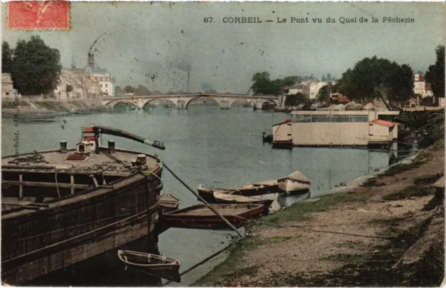 CPA Le Pont vu du Quai de la Pecherie Corbeil (1349231)