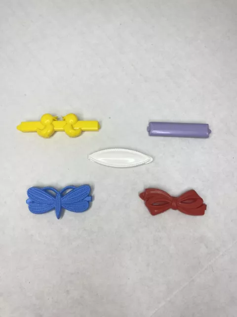 *VINTAGE* 1980s Assorted GOODY Colorful Plastic Hair Clip Barrettes Lot of 5