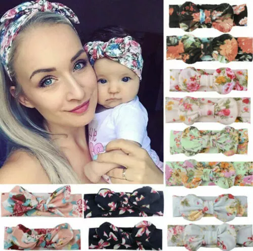 Mum & Baby Headband Set Matching Hairbands Bow Flower Toddler Girl Hair Band