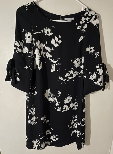 HM Company Black Flower Print Dress Size 2