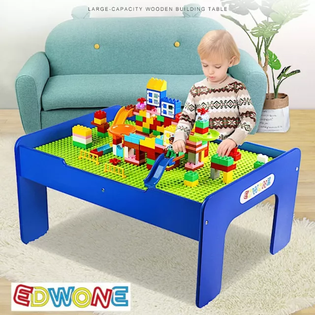 EDWONE Muti-Function Kids Gaming Table Compatible With Classic And Duplo Bricks