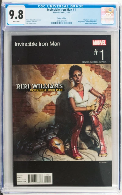 Invincible Iron Man #1 CGC 9.8 Adi Granov Hip Hop Variant Cover! Missy Elliott!