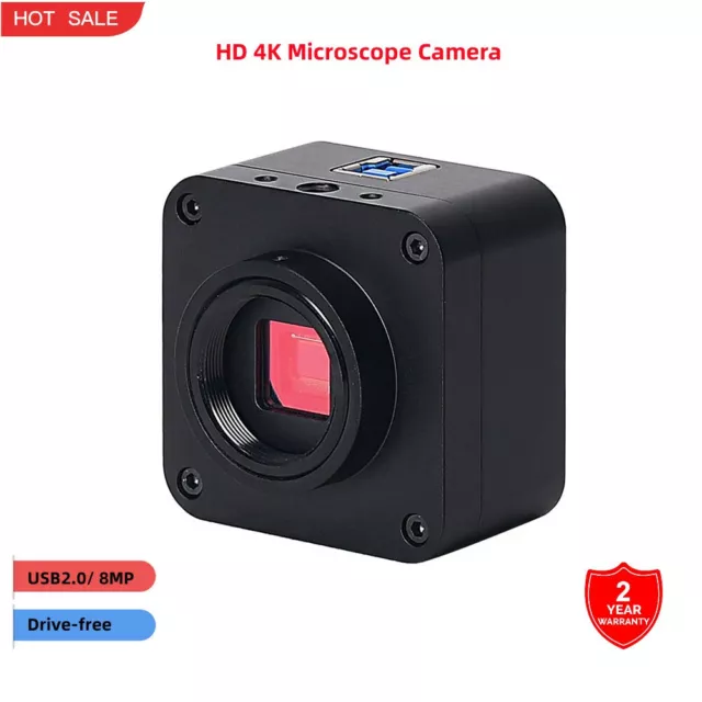 HY-800B HD 4K Microscope Camera USB 2.0 8MP Drive-free with 1/1.8'' CMOS Sensor