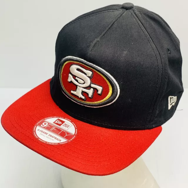 San Francisco 49ers NFL New Era 9Fifty Snapback Cap Hat Black Adjustable OSFM