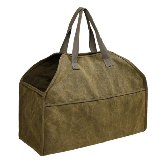 Bolso de mano de lona para suministros para el hogar bolsas de almacenamiento de leña