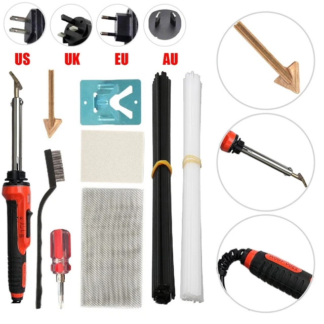 Kit saldatura elettrica ferro 80 w kit saldatura plastica per riparazione paraurti kayak