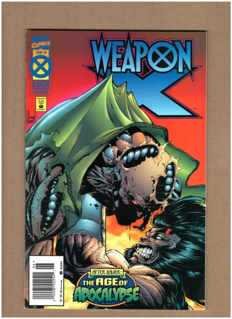 Weapon X #4 Newsstand Marvel Comics 1995 Age of Apocalypse Wolverine VF 8.0
