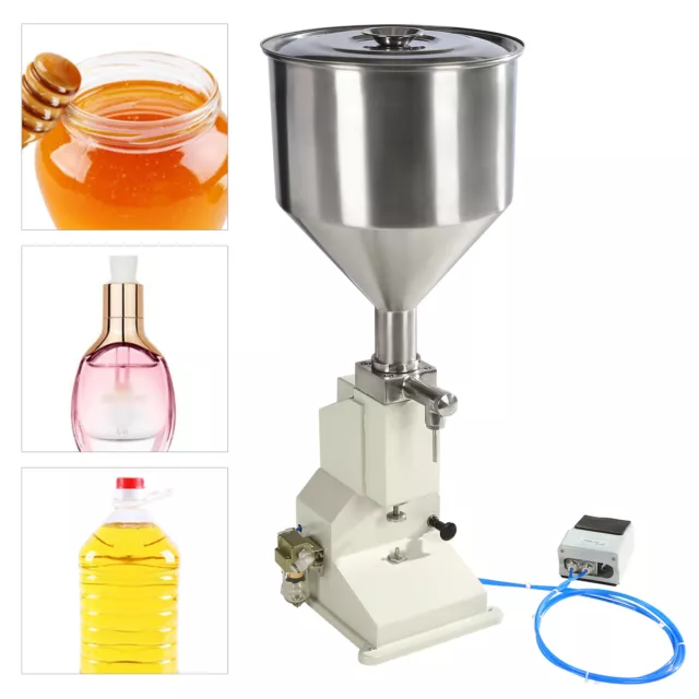 5-50ml Pneumatic Bottle Filling Machine Shampoo Cosmetic Paste Liquid Oil Filler