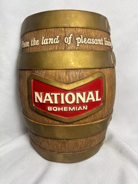 RARE National Bohemian Nat'l. Brew Co Balt MD Mattei Advert Display Cork Barrel