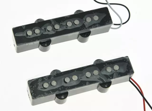 4 String Jazz Bass Alnico 5 Pickups 60's Vintage Sound J Bass Pickup Set Black