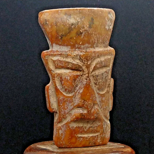 VISAGE DE LA sculpture antique du vieil homme Jade sculpté à la main