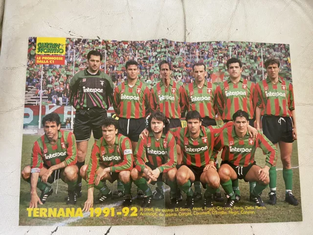 Poster Raro Spal Ternana Promozione In Serie B 1991 1992 Ferrara Terni Serie C