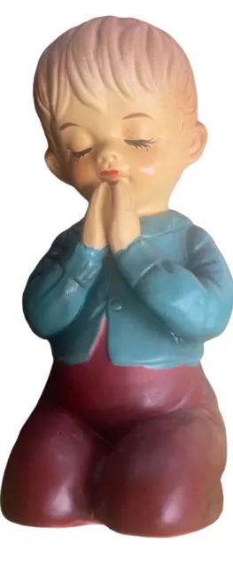 Vintage Boy Kneeling in Prayer Praying Japan Bedtime Christian Figurine C1