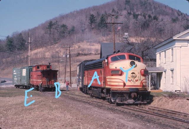 Wellsville Addison & Galeton WAG F7 Action Knoxville PA 1975 Original Ektachrome