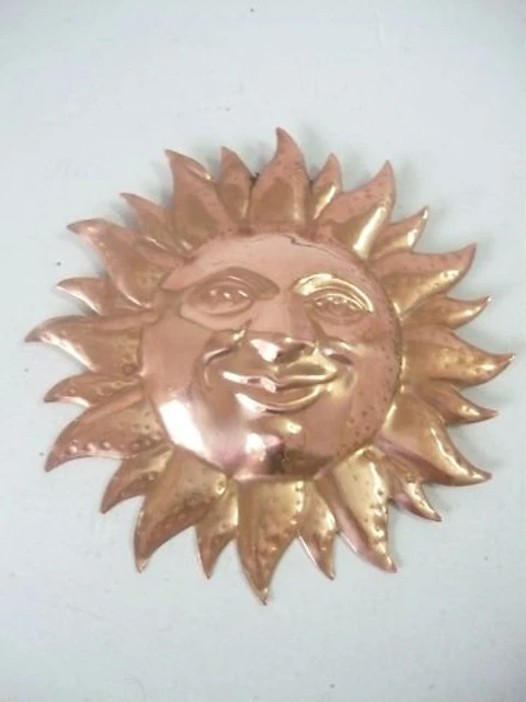 Decorazione Parete Sole In Rame - 24cm, Made In Italy, Per Cucina O Soggiorno - Foto 3