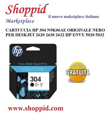 Cartuccia Hp 304 Originale Nero Per Deskjet 2620 2630 2632 Hp Envy 5020 5032