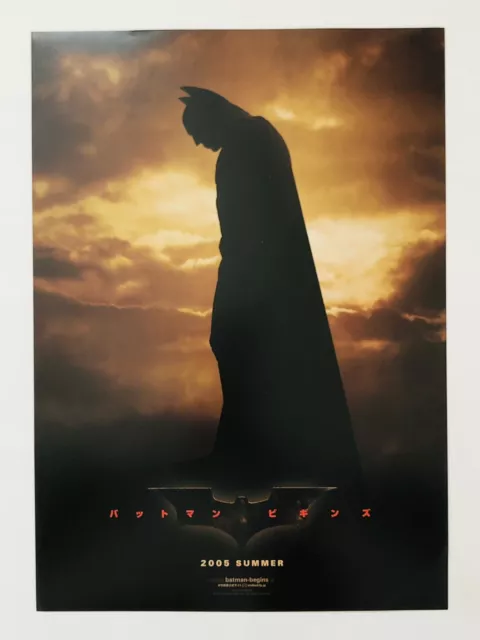 Batman Begins Christopher Nolan Christian Bale movie flyer Mini poster CHIRASHI